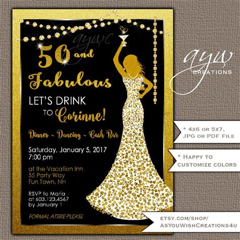 online 50th birthday invitations|Fabulous 50 .